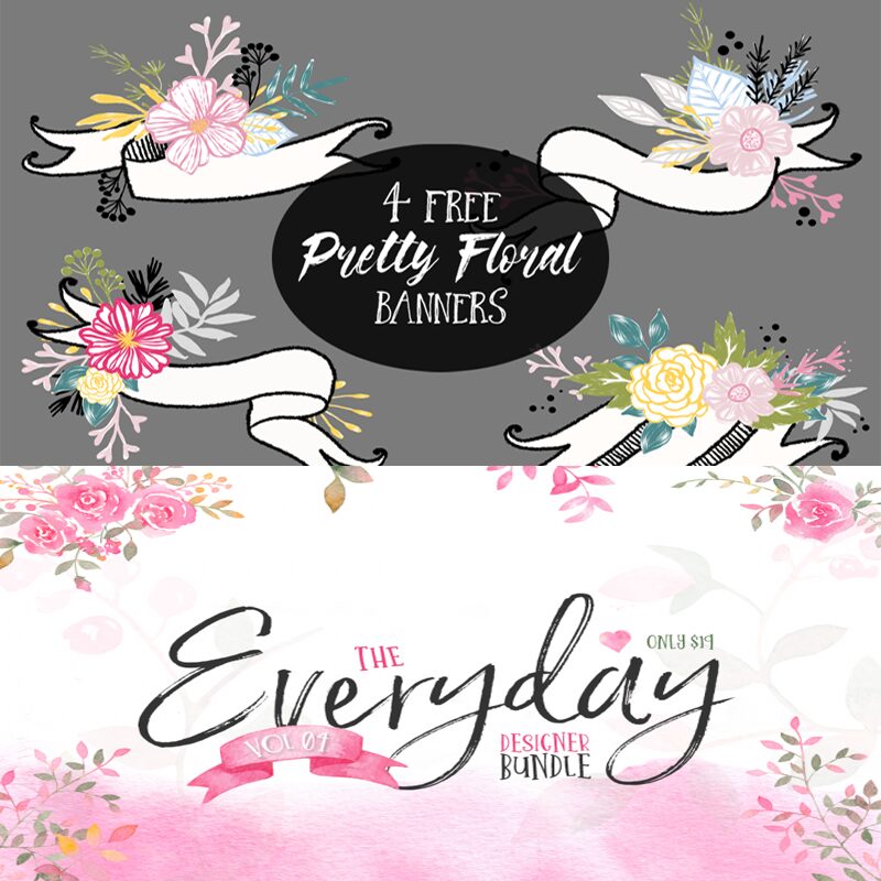 Floral banner graphics
