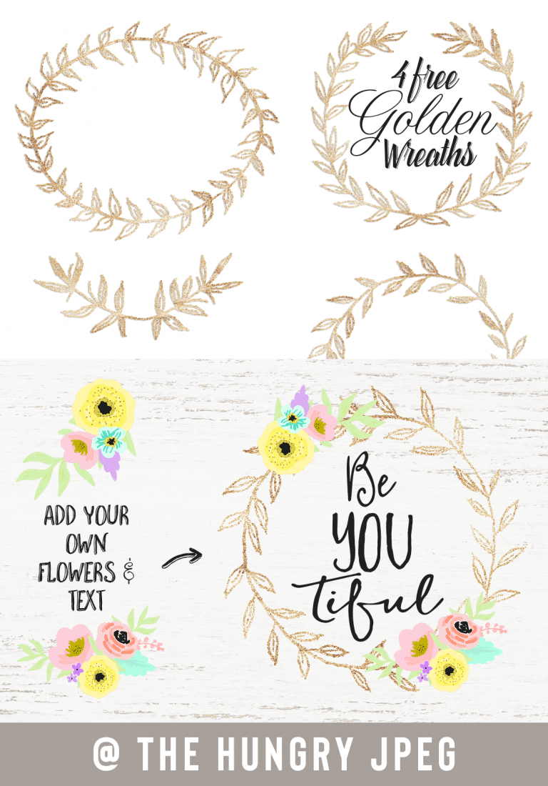 Free Golden Wreath Graphics