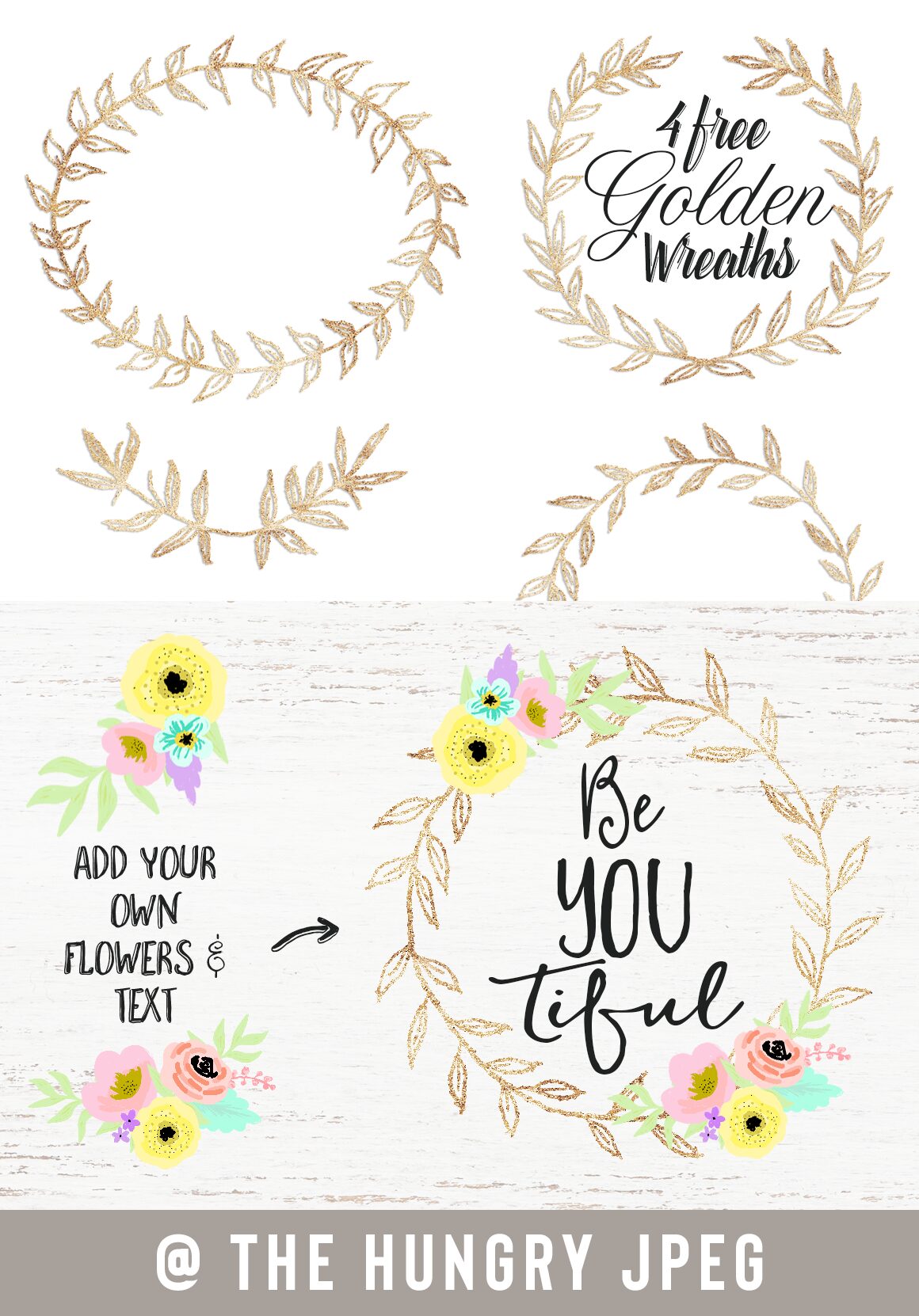Free Golden Wreath Graphics