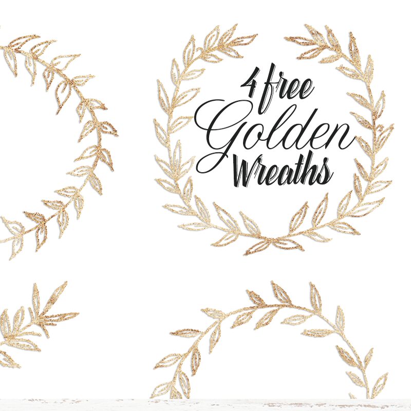 Free Golden Wreath Graphics