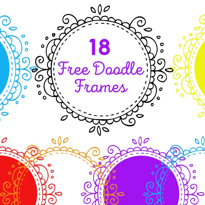 18 free doodle frames graphics