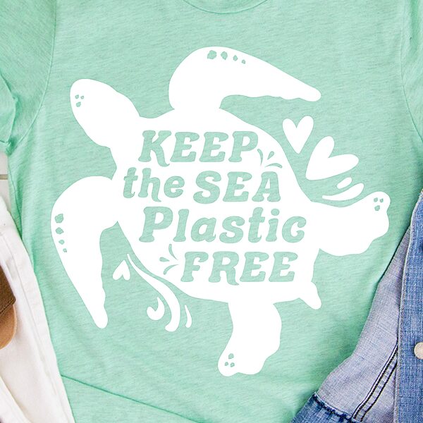 Keep the Sea Plastic Free SVG cut file