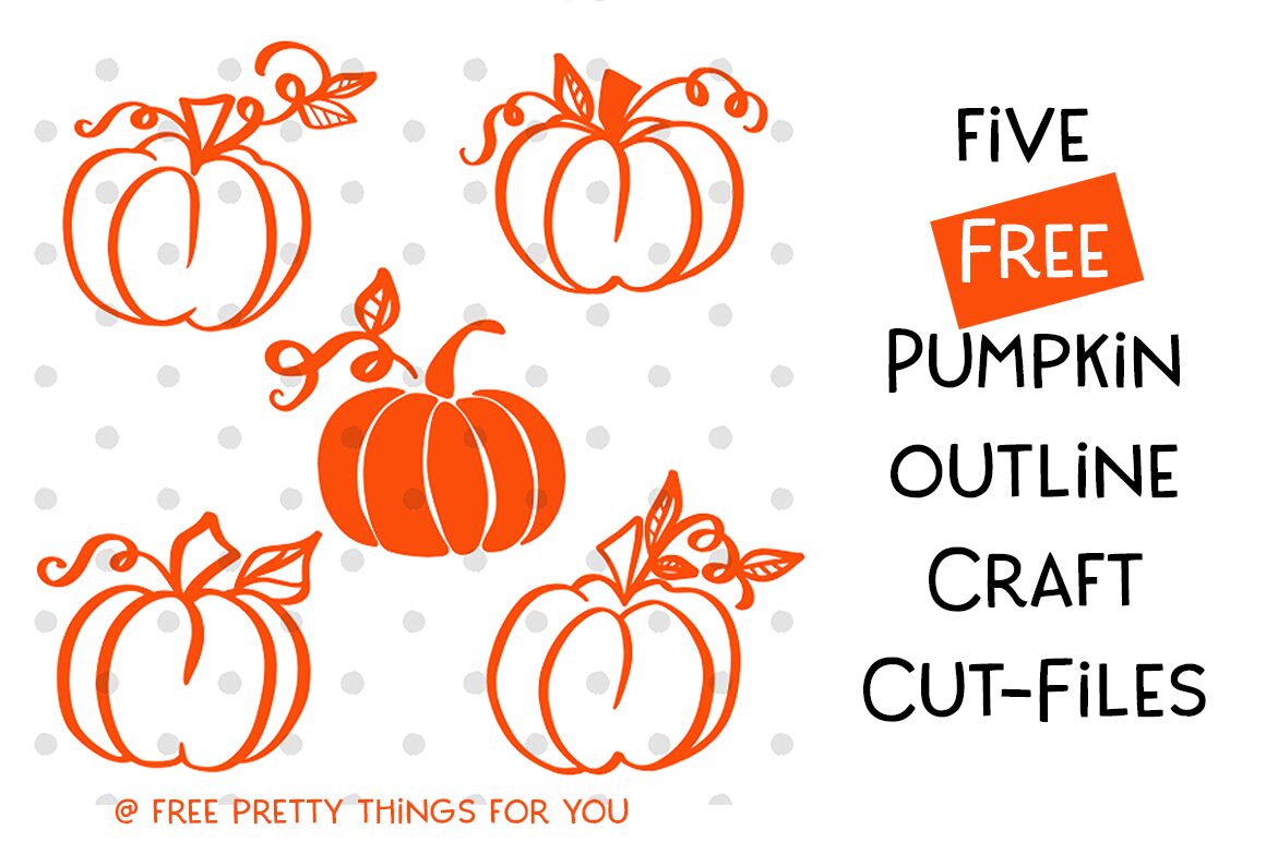 5 Free Pumpkin SVG Outline images - Free Pretty Things For You