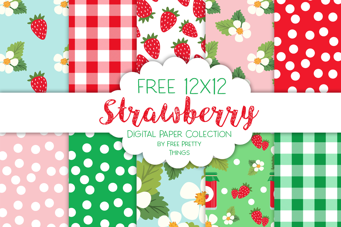 Download this Free Strawberry Digipaper