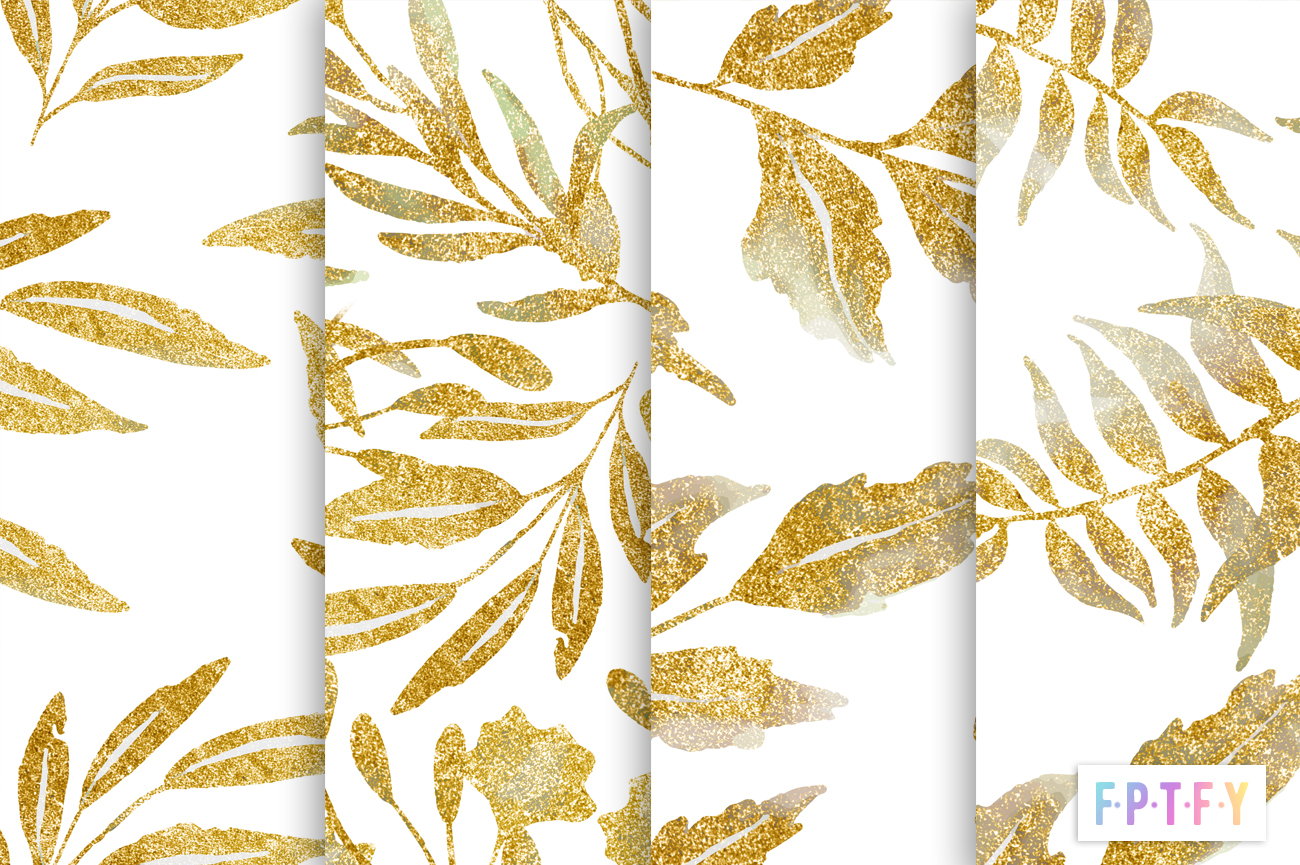 gold leaf shimmery digipapers