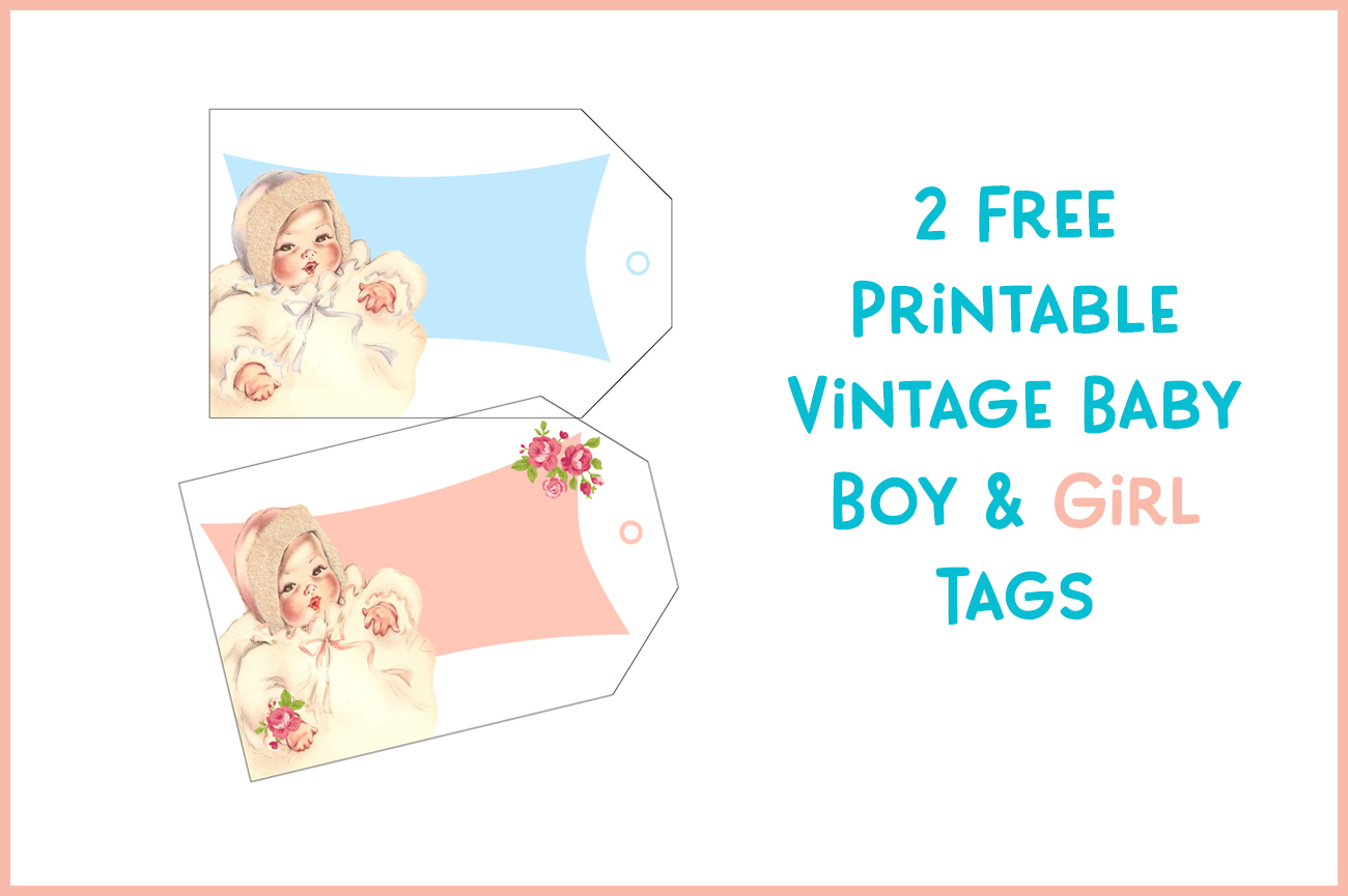 Free Printable Vintage Baby Tags