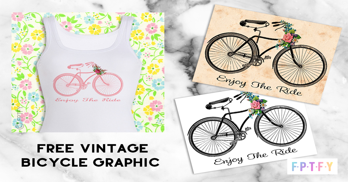 2 FREE Vintage Bicycle Graphics - Free Pretty Things For You