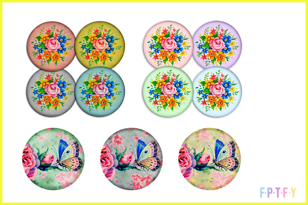 Free Digital Scrapbooking Fabric Covered Buttons