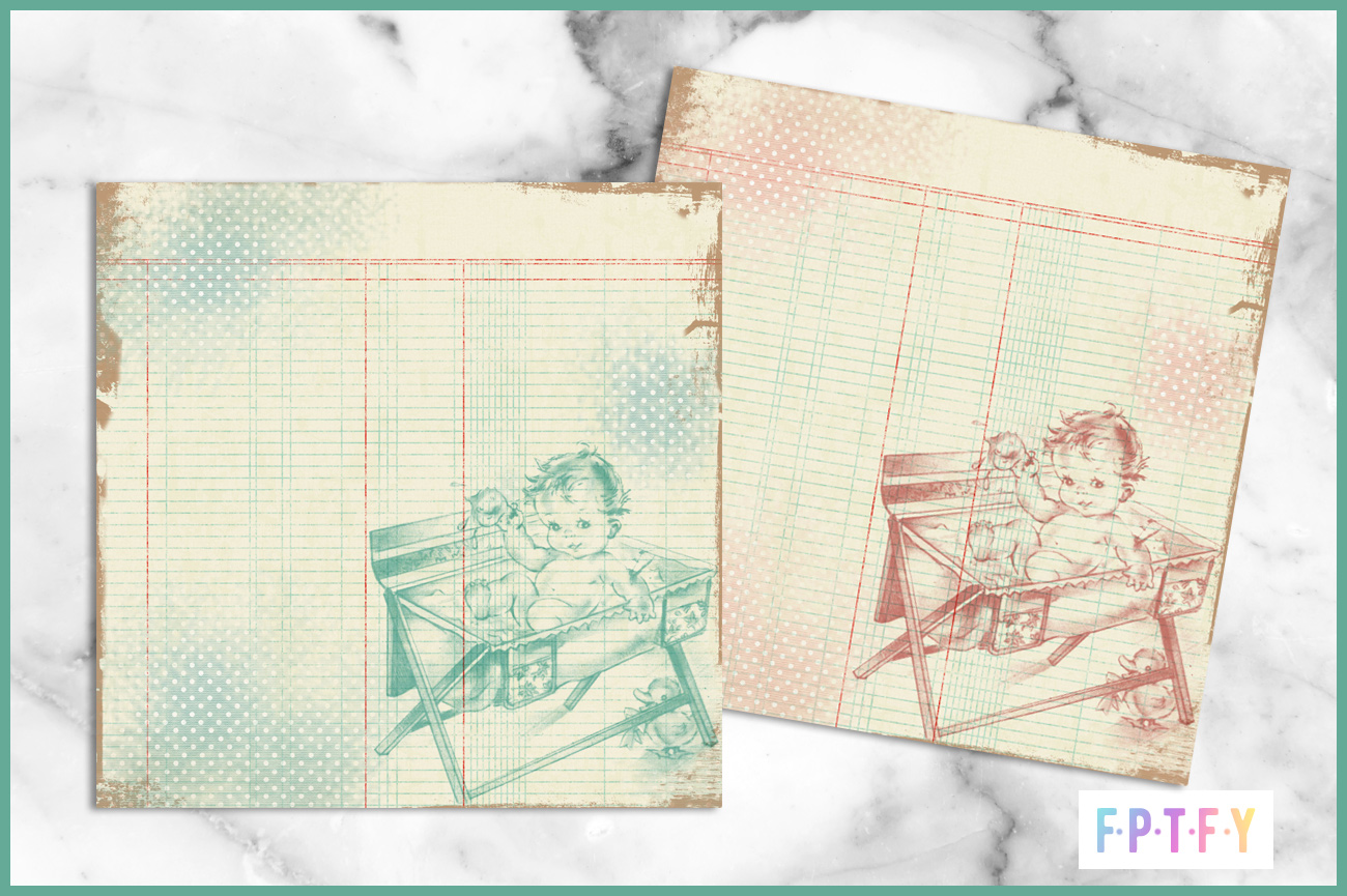 Free Vintage Digital Scrapbooking Paper Vintage Baby