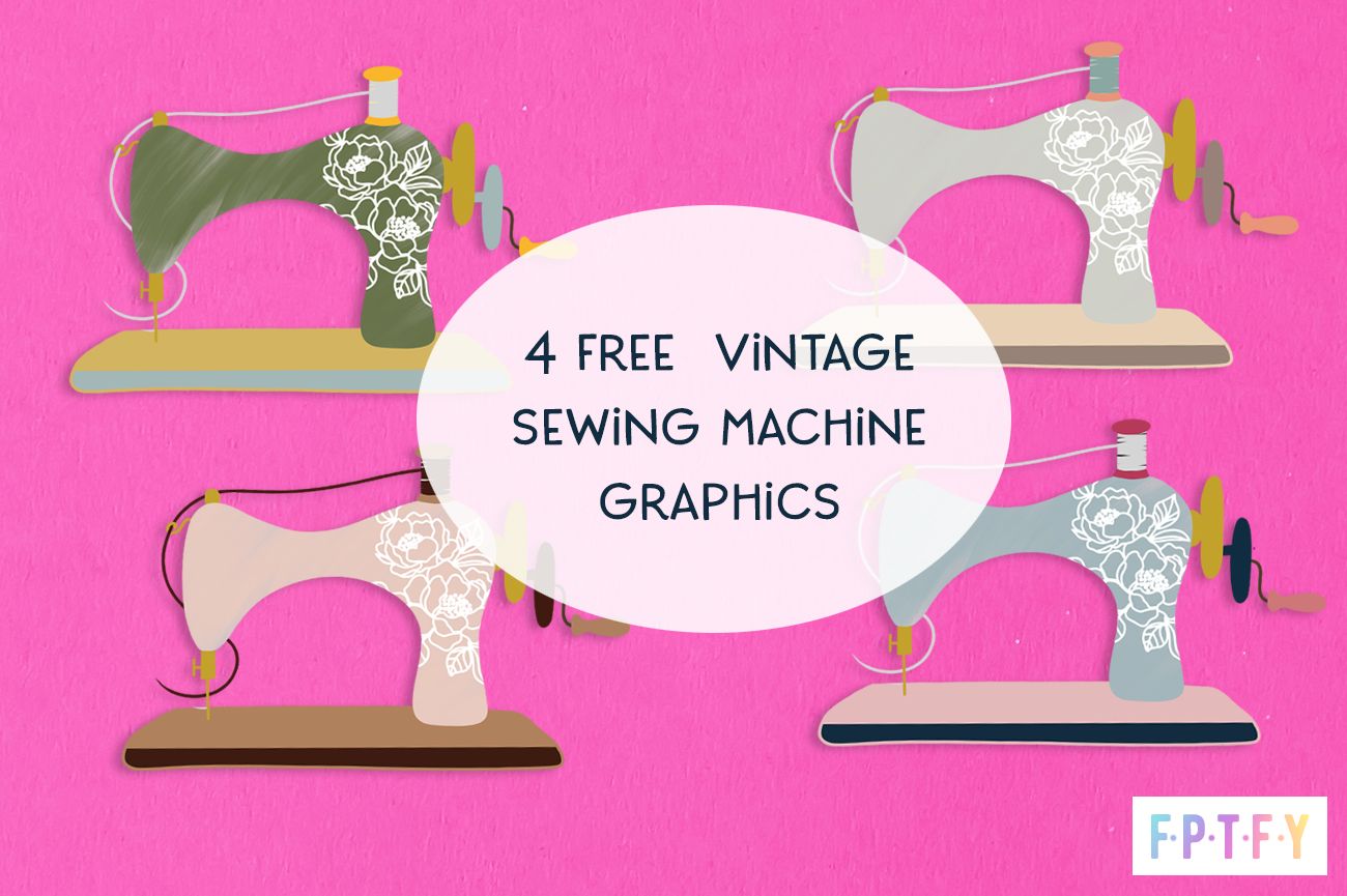 free vintage sewing machine graphics