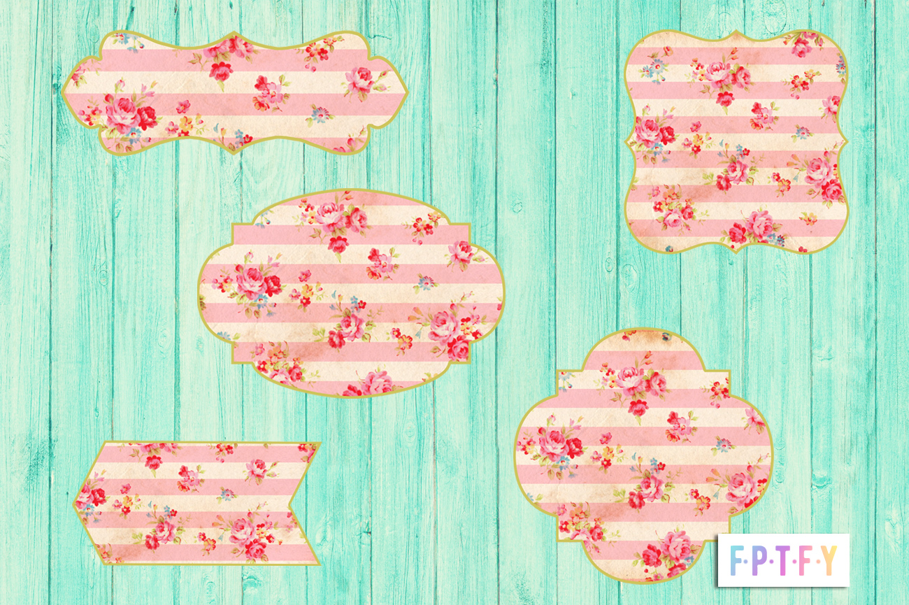 Free Shabby Floral Printable Tags