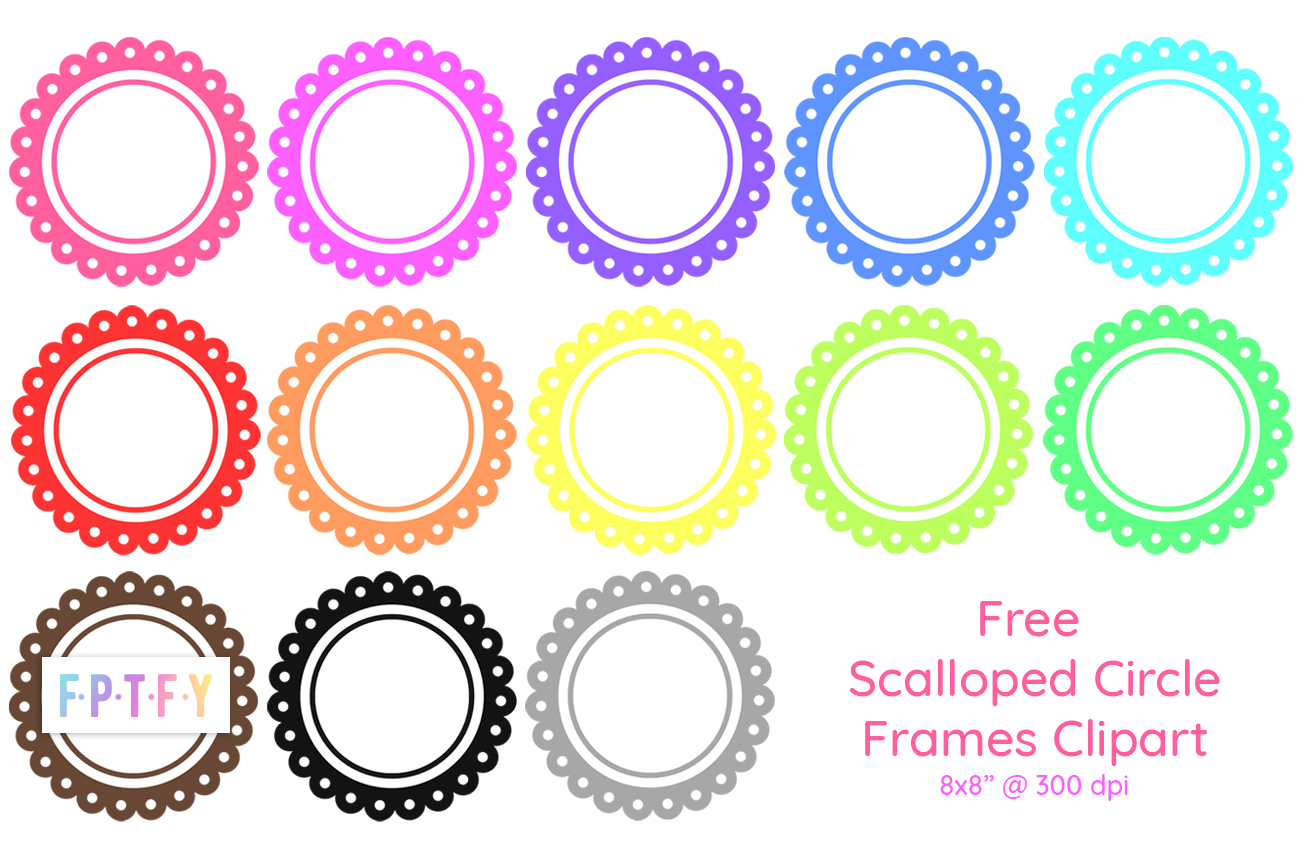 Free Scalloped Circle Frames Clipart