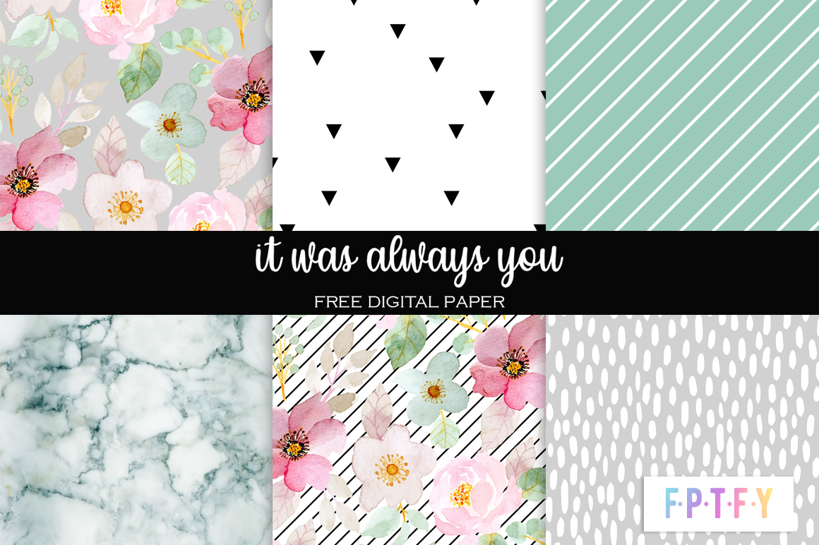 It Was Always You Digital Scrapbooking Paper