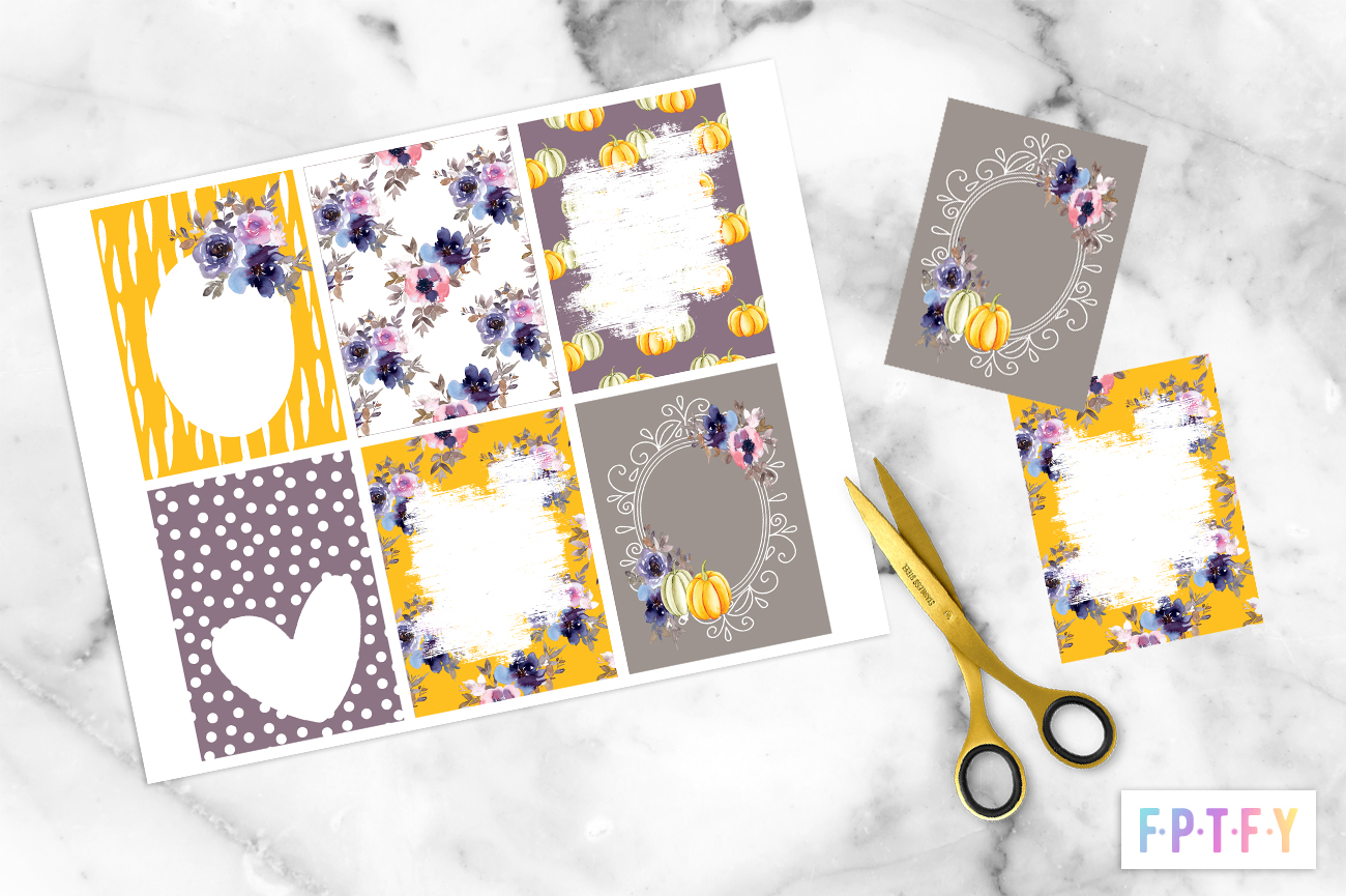 Free elegant Pumpkin 3x4 cards