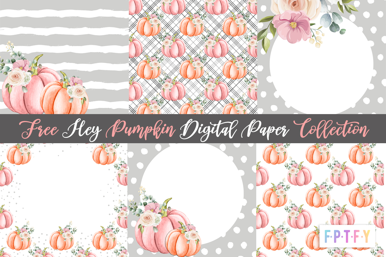 free pumpkin digital scrapbooking papers