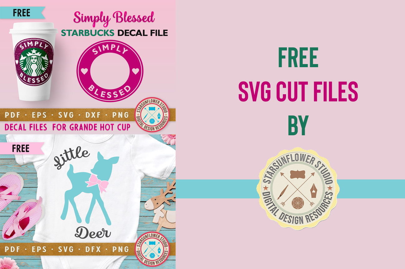 Download Free Starbucks Svg Decal Simply Blessed Free Pretty Things For You SVG, PNG, EPS, DXF File