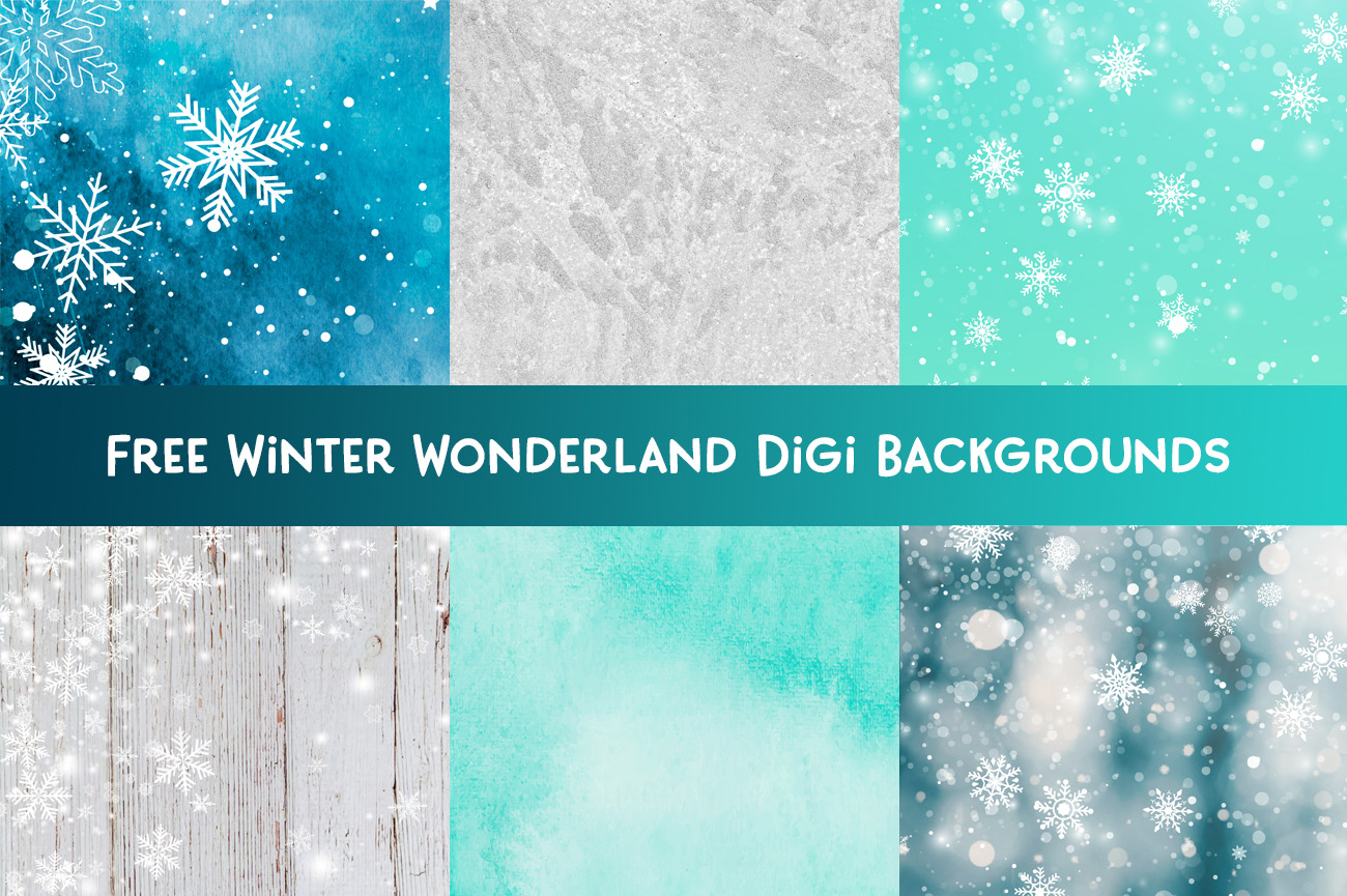 Free winter wonderland digital Backgrounds