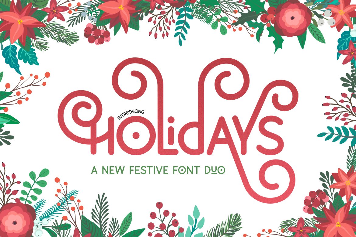 Free Holidays Font Duo