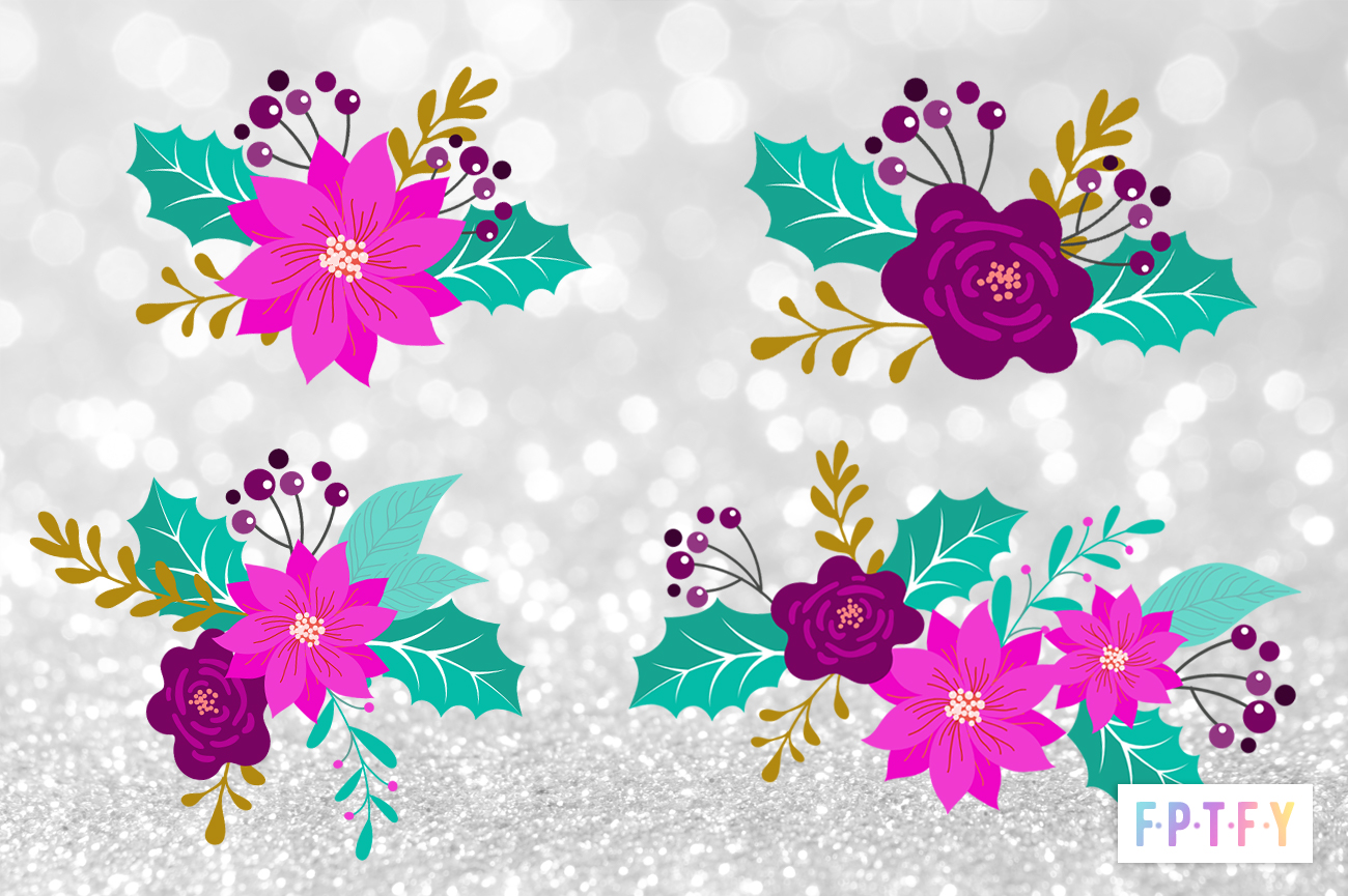 Holiday Flower Graphics