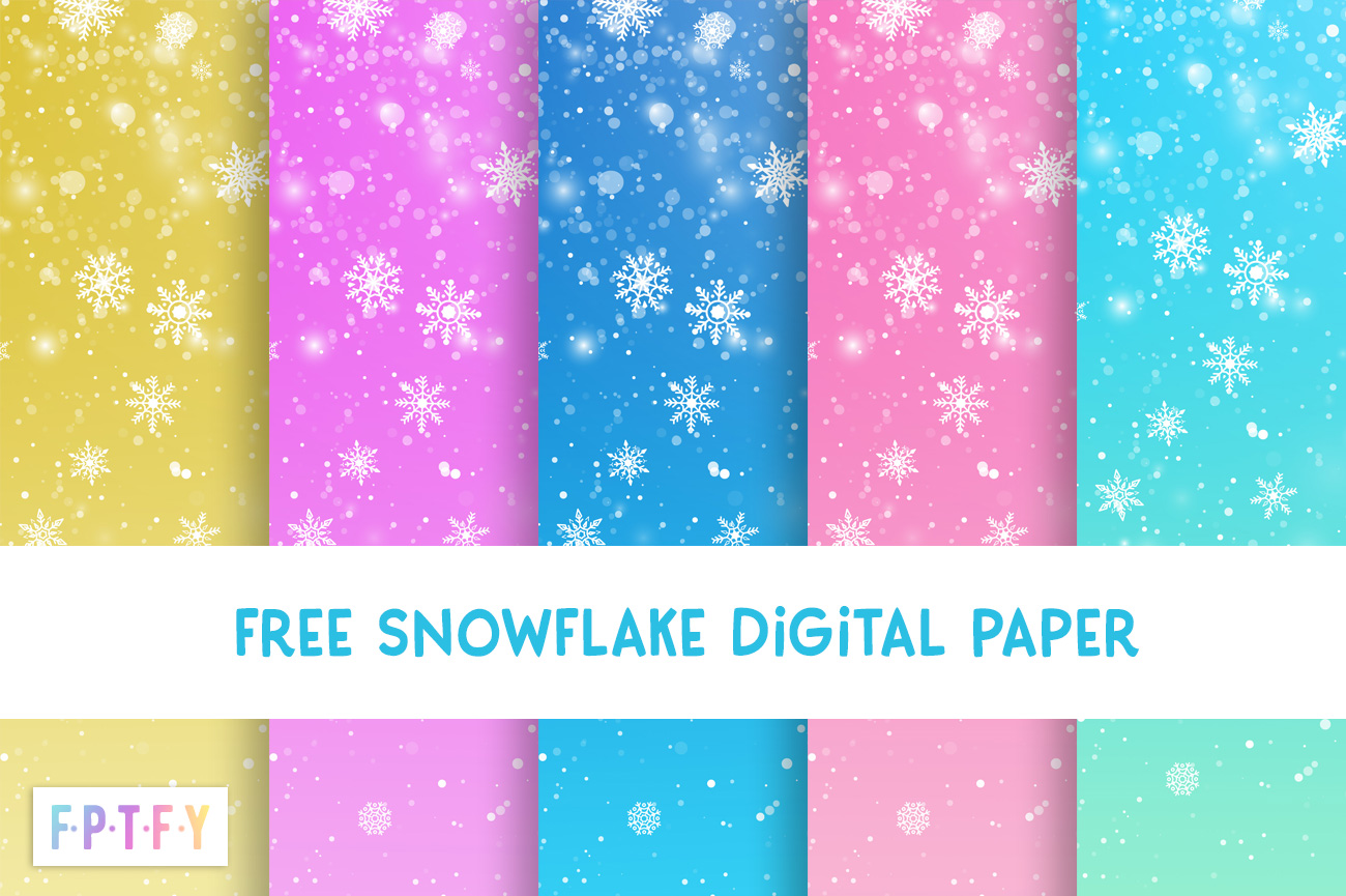 Free snowflake digital Paper