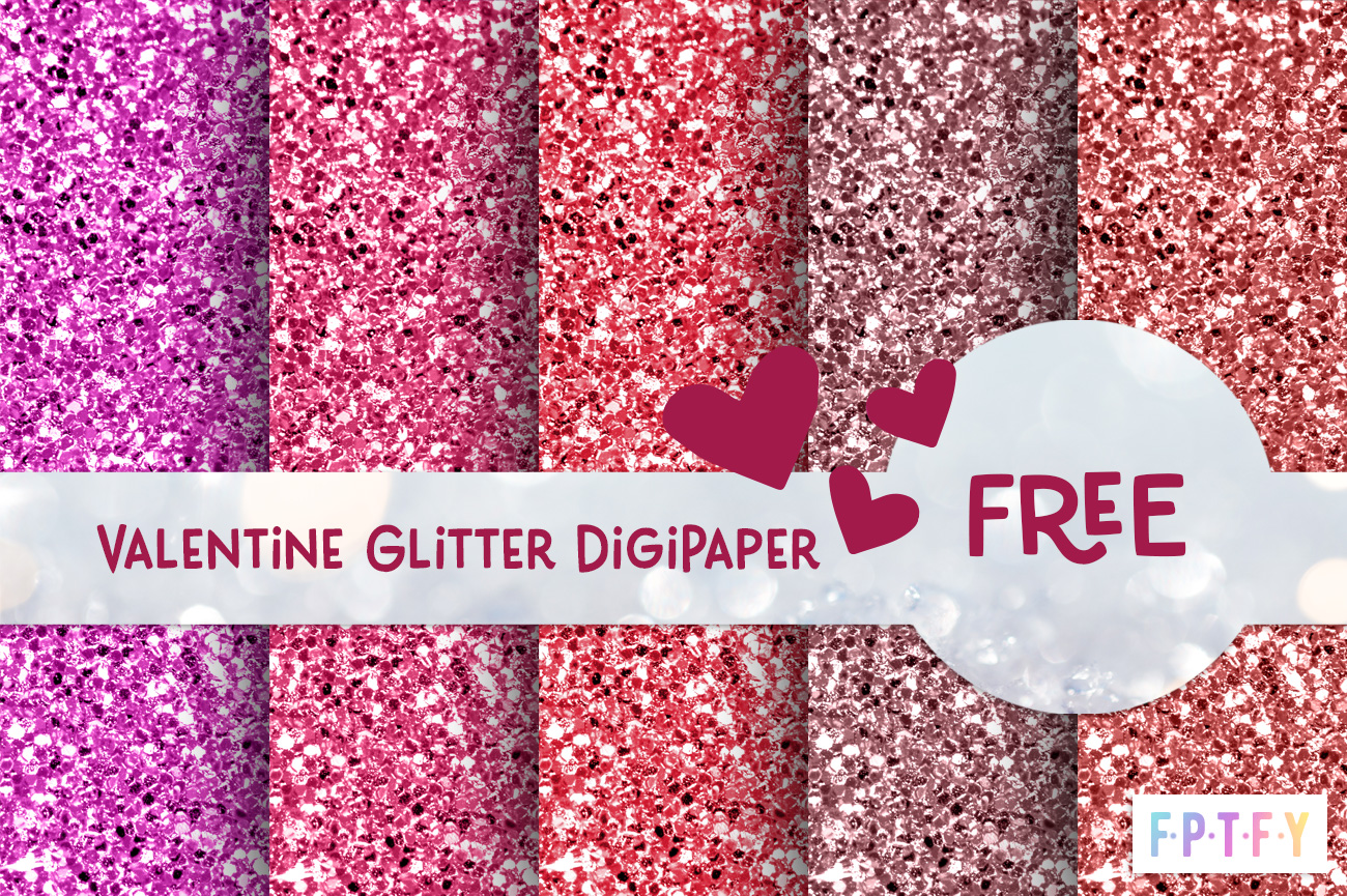 Free Valentine Glitter Digital paper