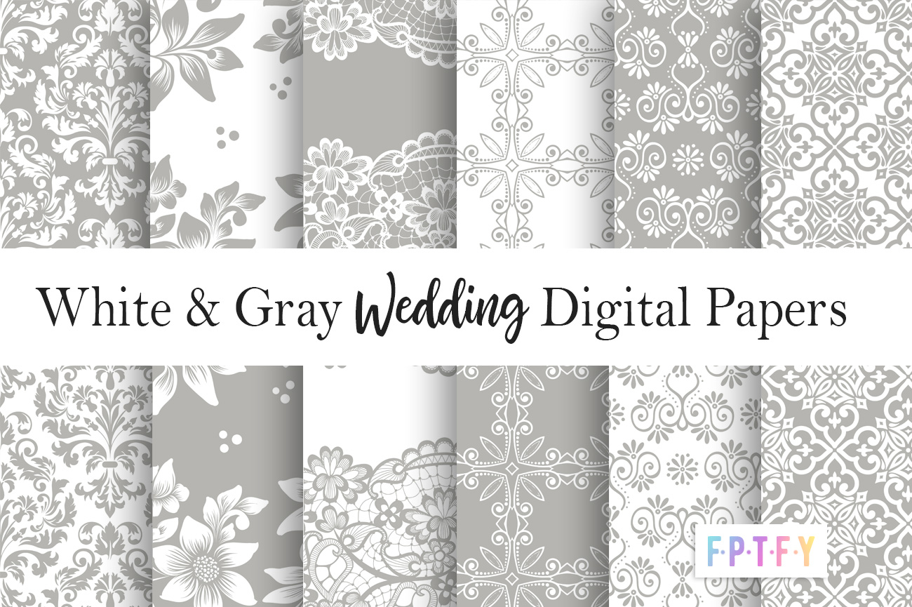 12 Free White Wedding Digital Papers - Free Pretty Things For You