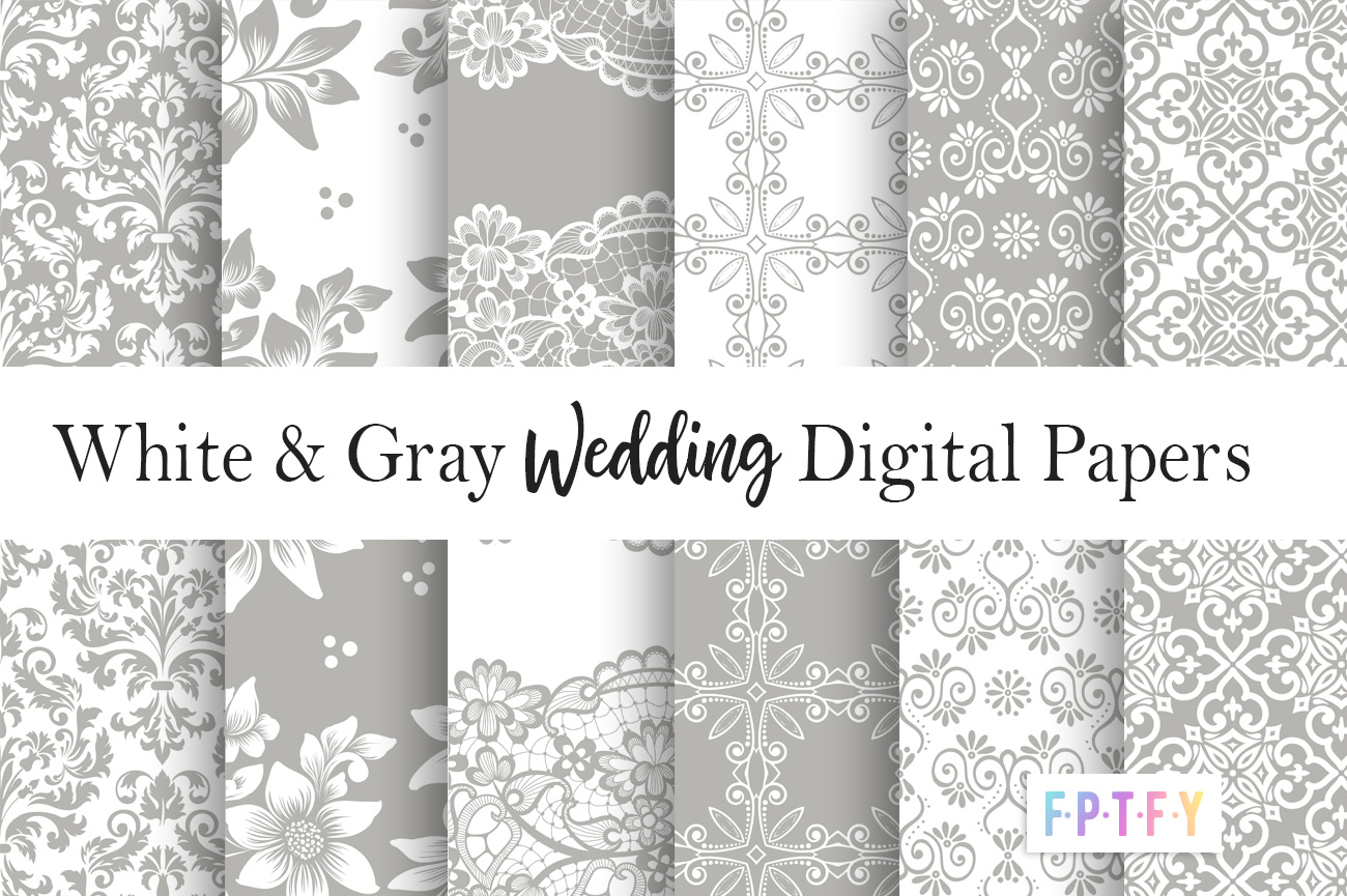 Ivory Wedding Digital Paper. Scrapbooking Backgrounds, bridal patterns for  save the date cards and invitation. Commercial Use, Download