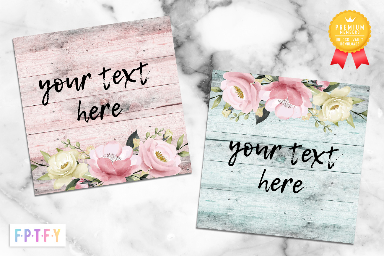 Spring Floral Wooden Digital Papers