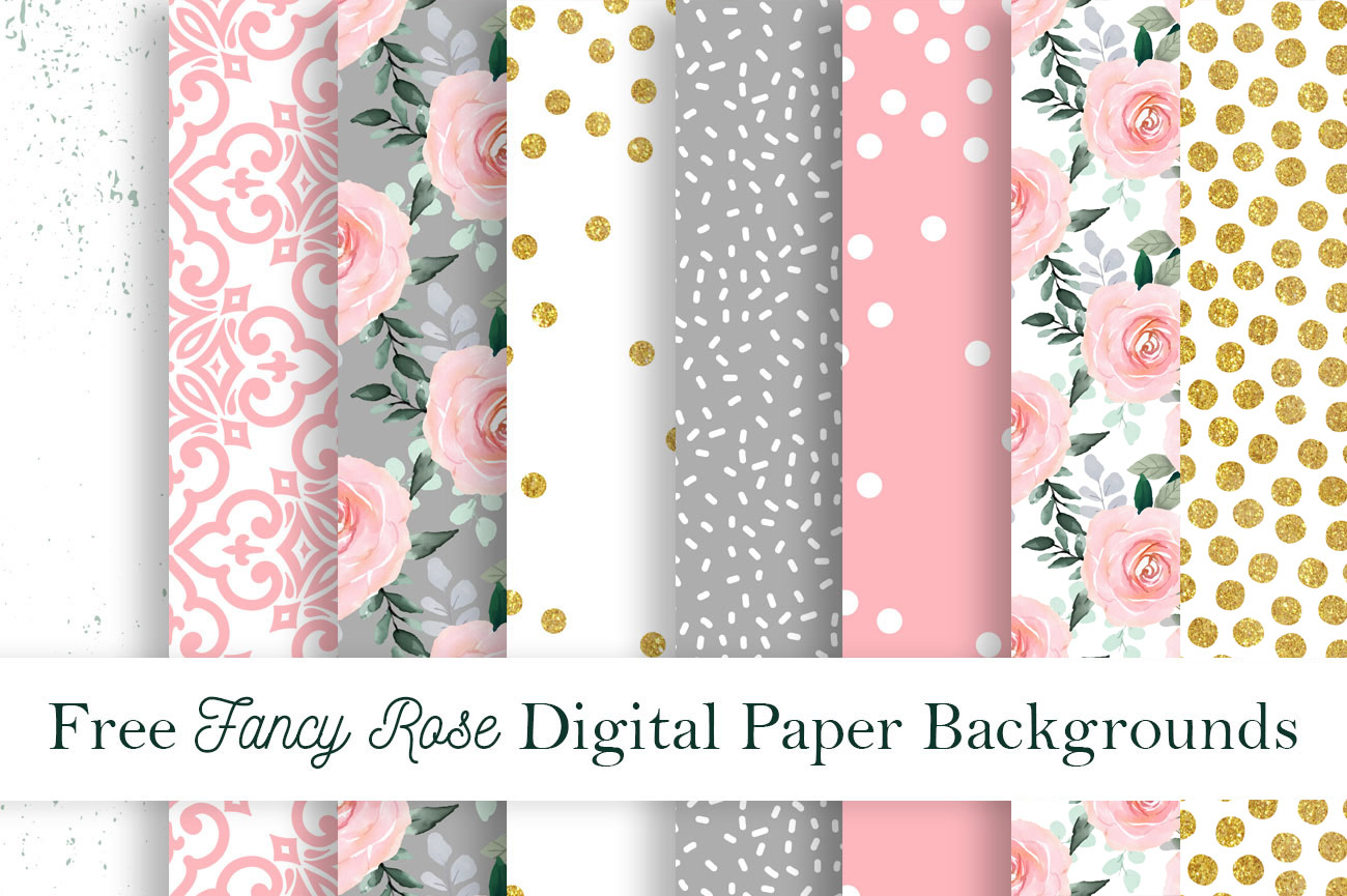 Free Fancy Rose Digital Paper