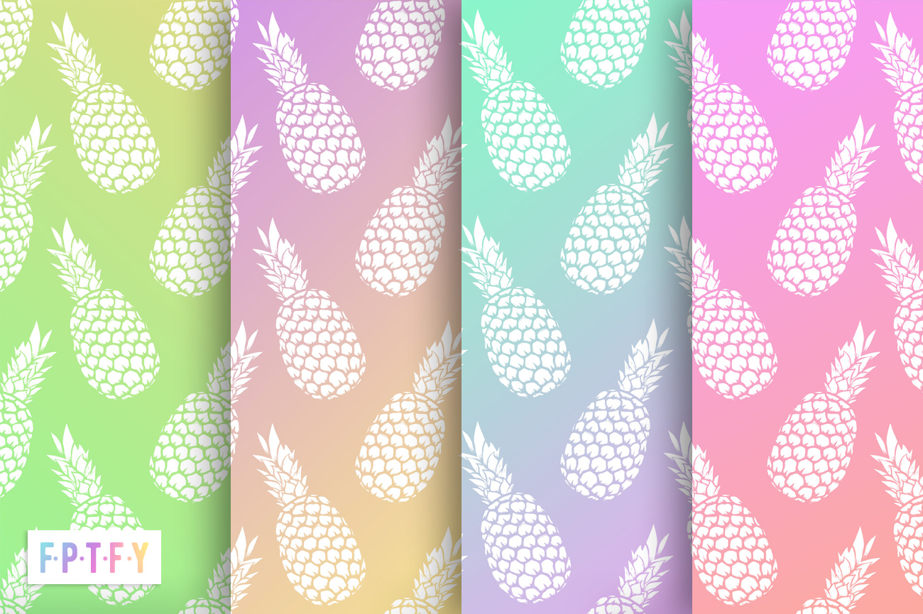 Free Pineapple Gradient Digital Papers