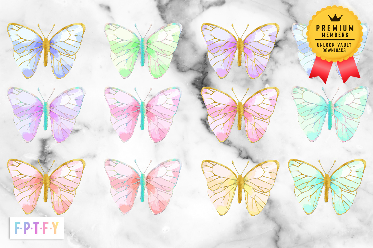 14 Fancy Butterfly Clip Art