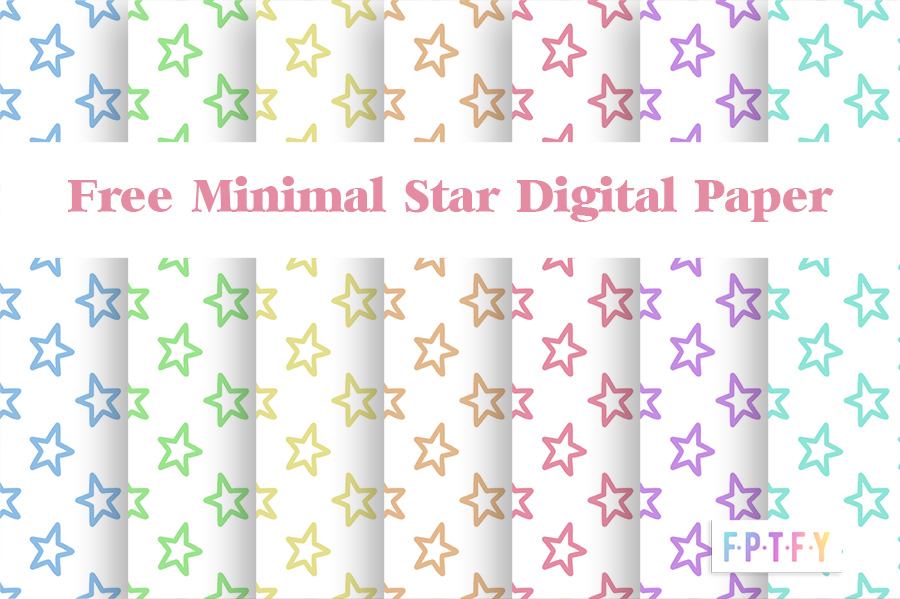 free minimal star digital Paper