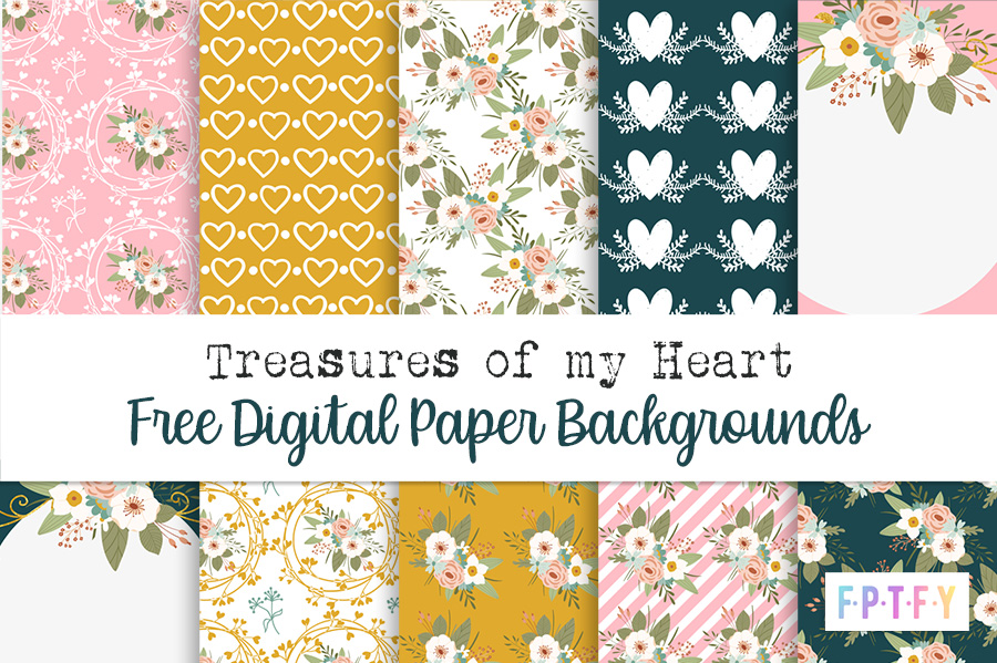 Free Digital Paper Treasures of my Heart Collections