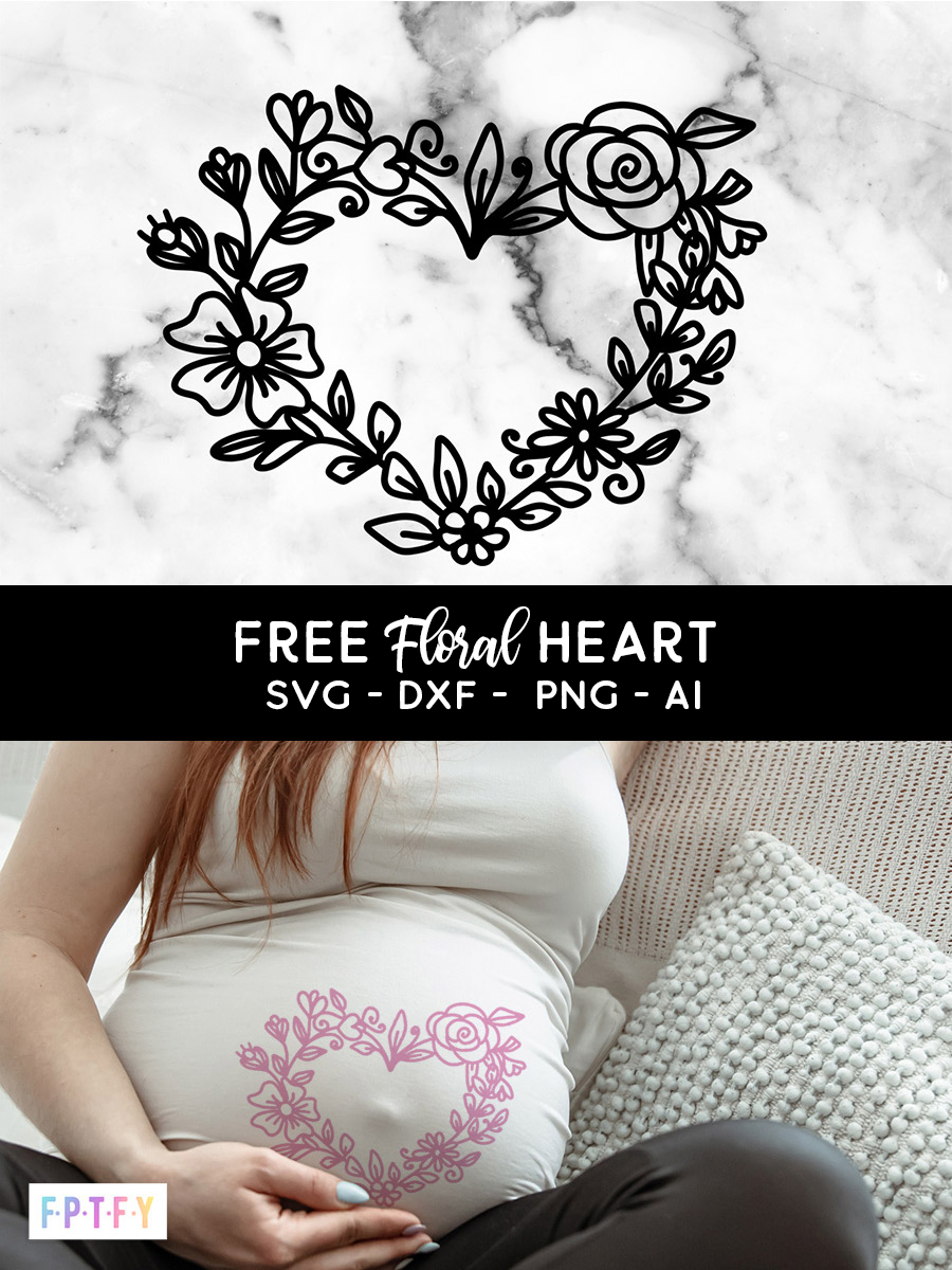 Download Free Floral Heart SVG Cut File - Free Pretty Things For You