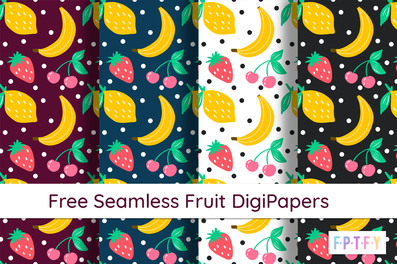 Free Seamless Fruit Digital Scrapbooking Papers