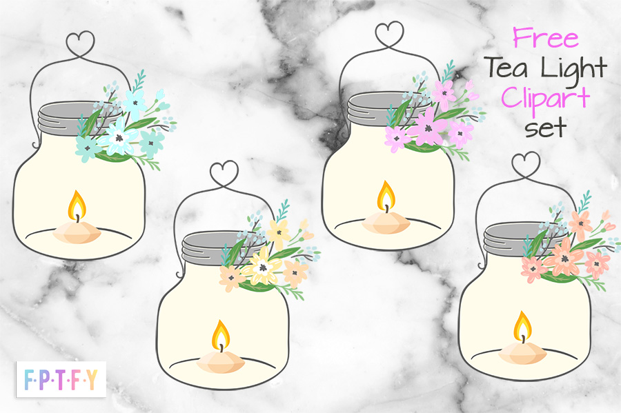 Free Tea Light Clipart Set