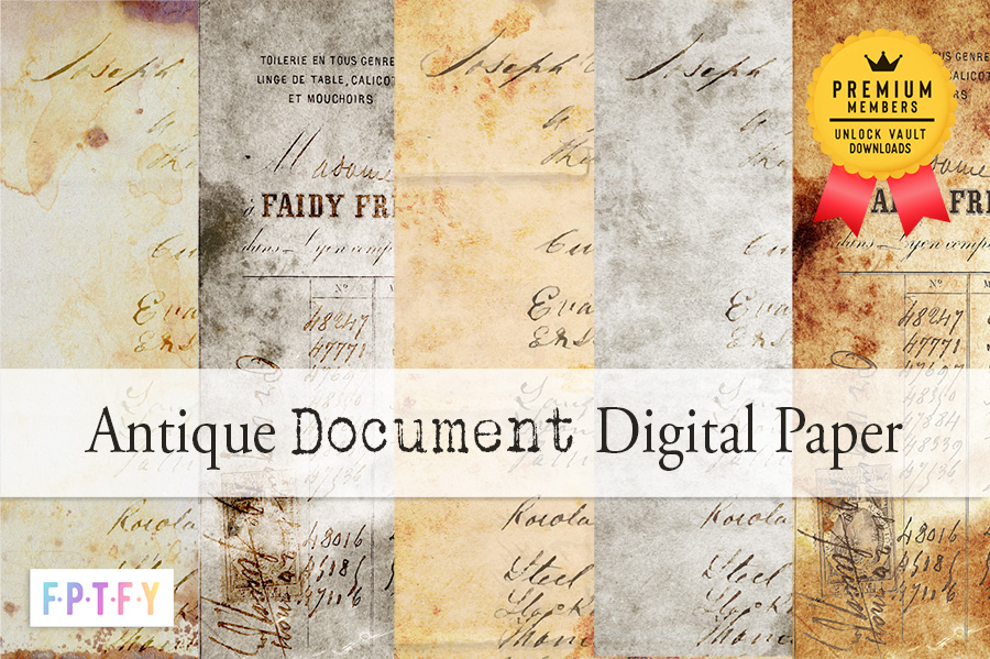 Antique Document Digital Paper