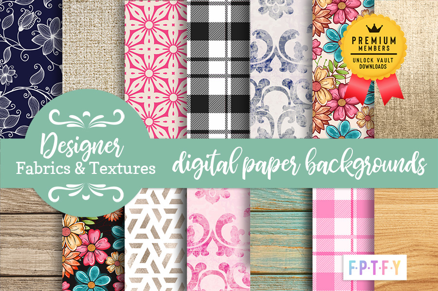 Designer Fabric Textures Digital Scrapbooking Paper