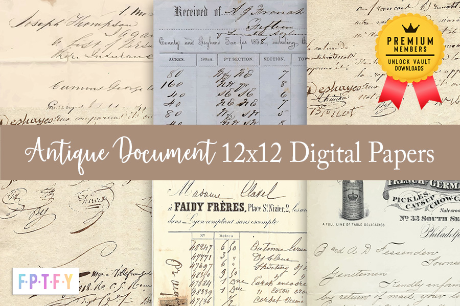 Antique Document Digital Papers