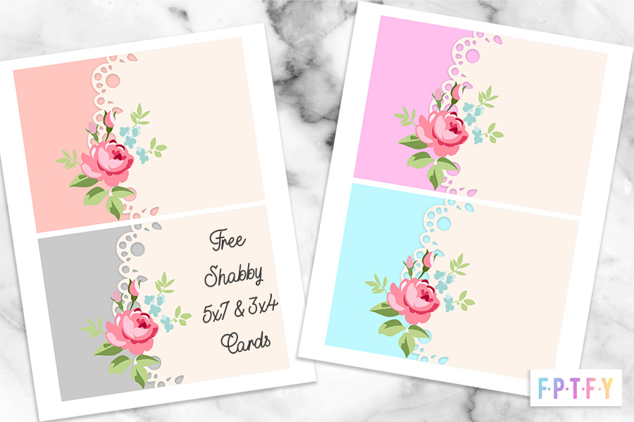 Free Shabby Chic Printable Cards