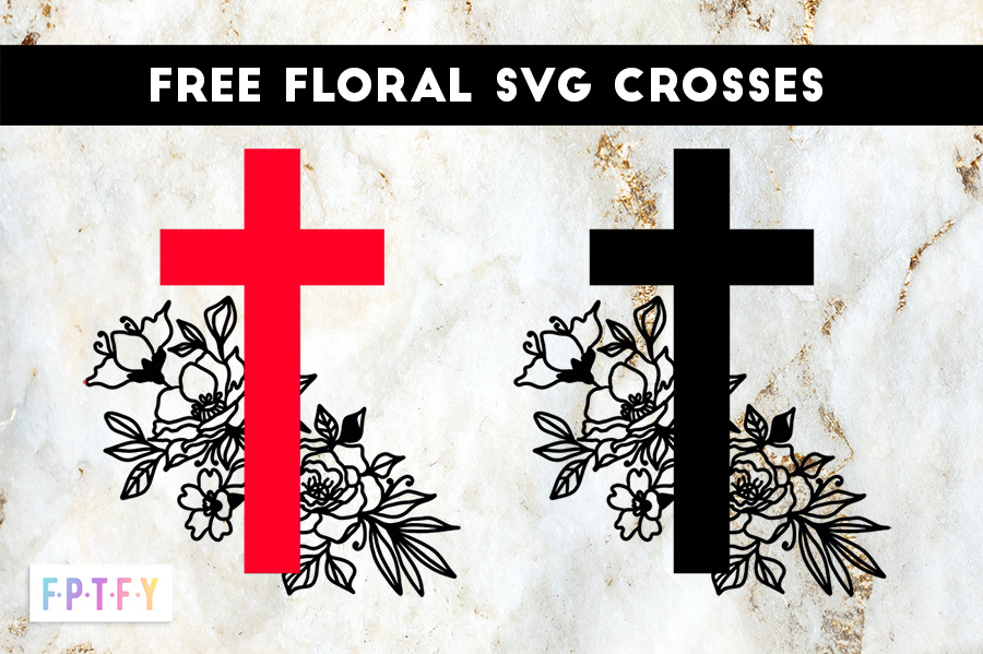 Free Floral SVG Crosses