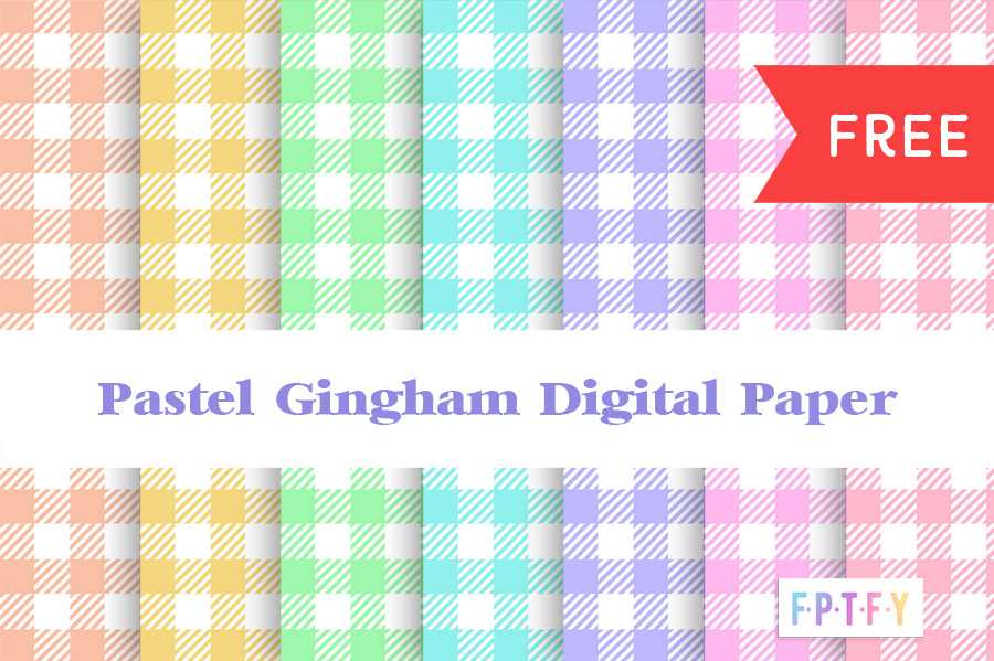 Free Pastel Gingham Digital Paper