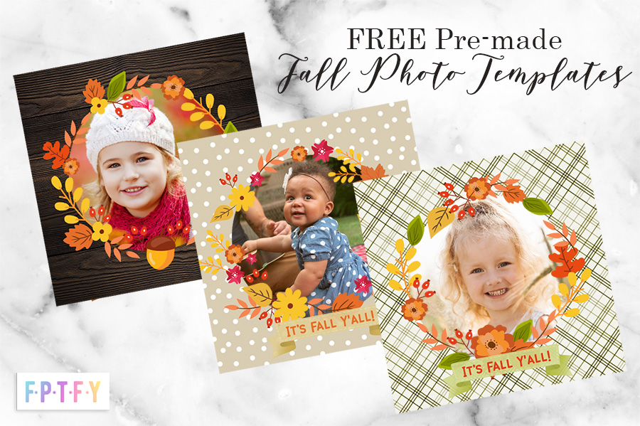 Free Premade Fall Photo Templates