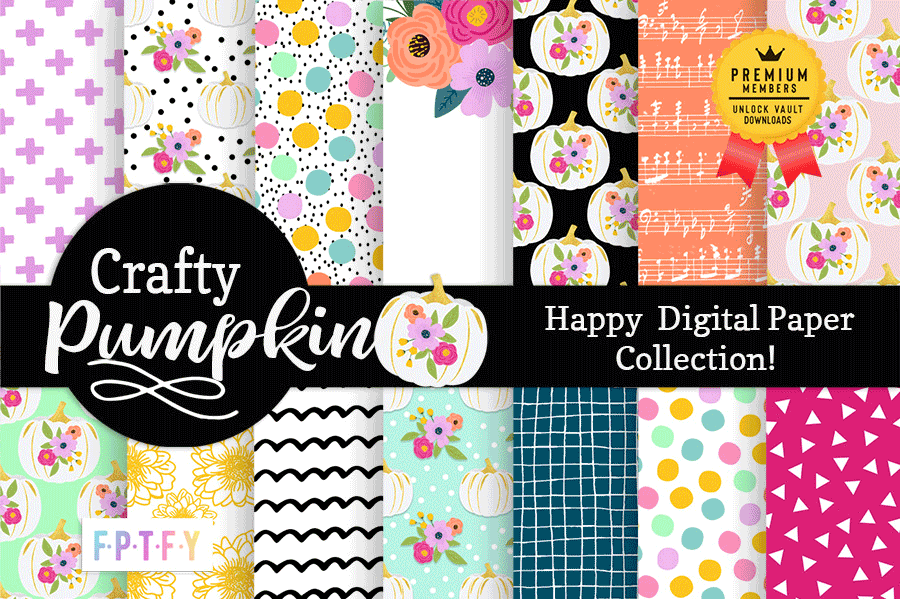 Crafty Pumpkin Digital Paper