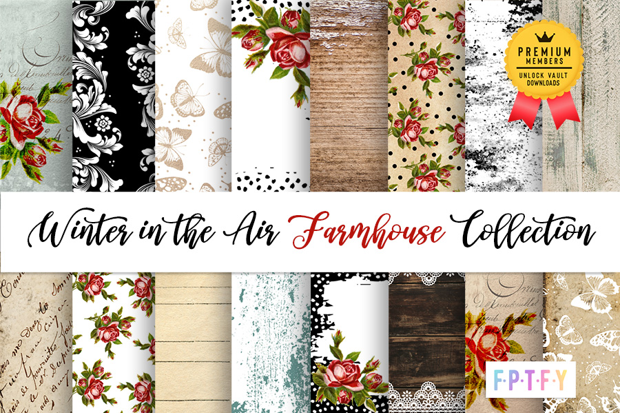 Winter in the Air Farmhouse Digital Paper