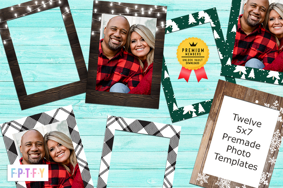 Christmas Farmhouse Wishes Digital 5x7 Frames