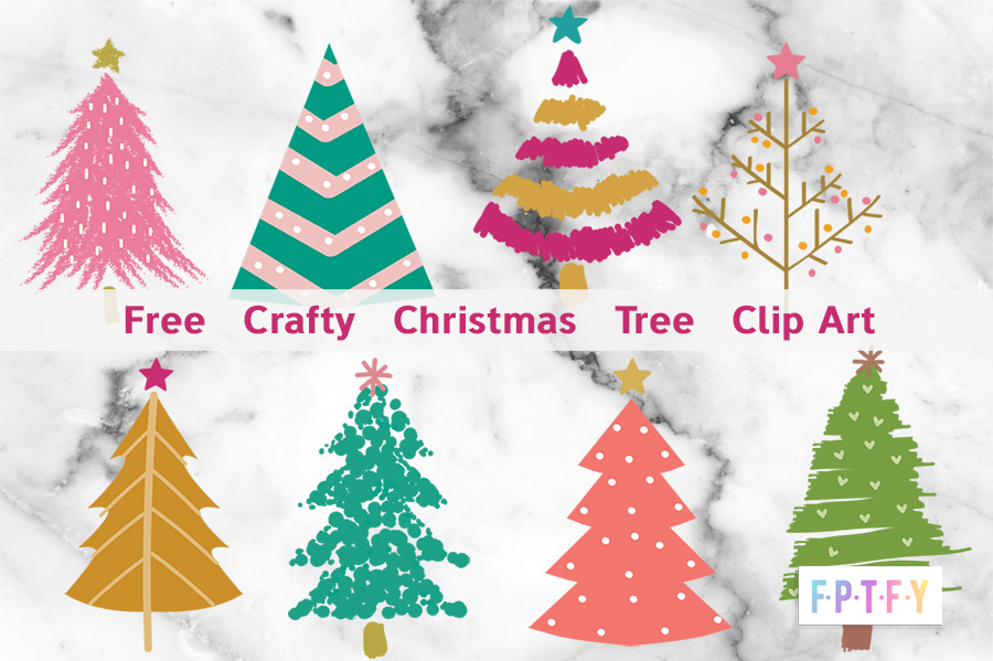 Free Crafty Christmas Tree Clip art