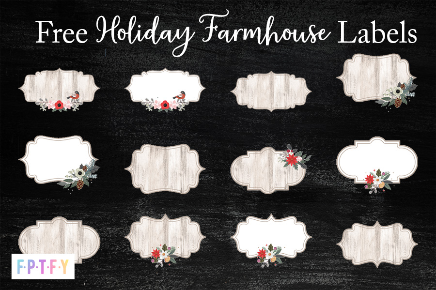 Free Holiday Farmhouse Labels