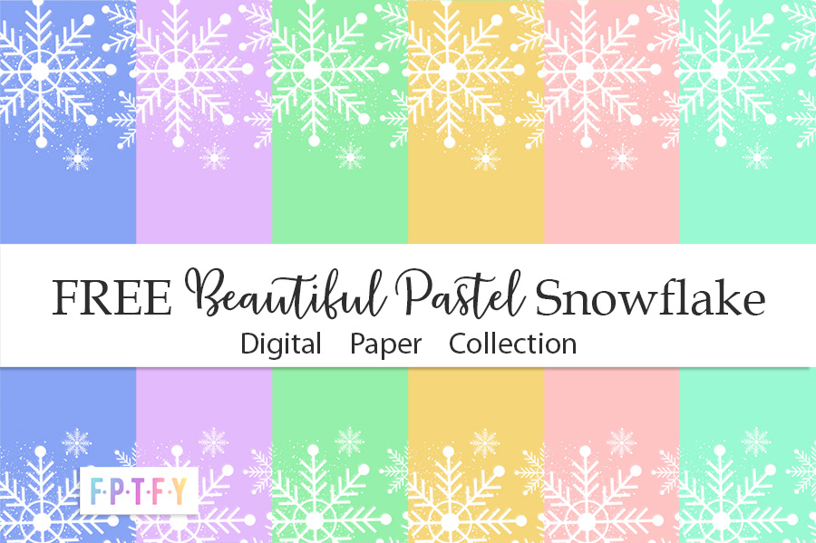 Free Pastel Snowflake Digital Paper