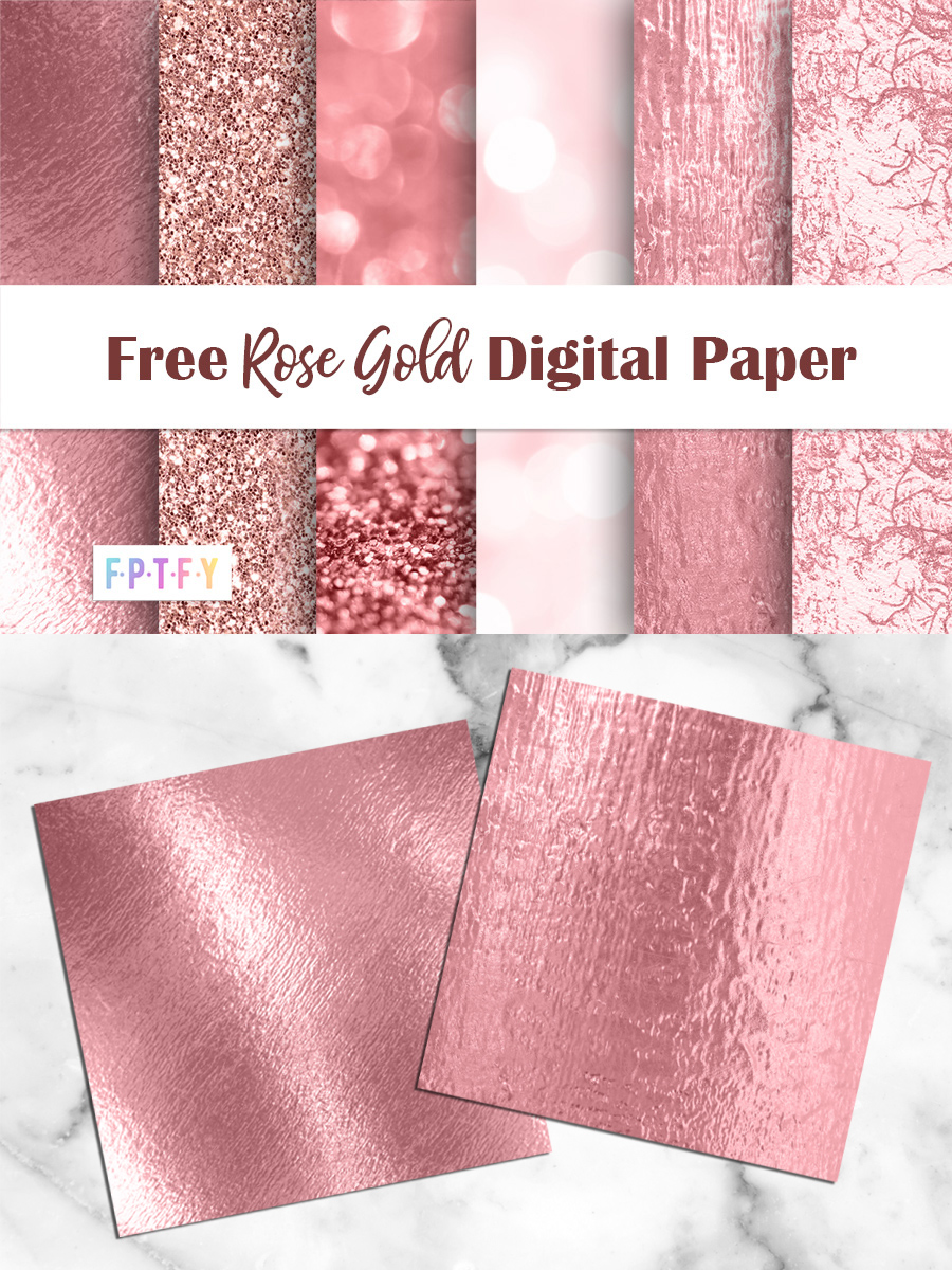 Rose Gold Scrapbook Paper